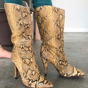 Vintage Fred Segal real snakeskin boots